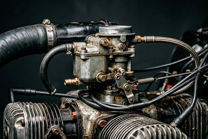 Réglage carburateur 2cv : le guide complet - Réglage carburateur 2cv : la méthode simple en 3 étapes - Comment régler le carburateur de sa 2cv facilement ? Gros plan sur le carburateur d'un moteur de 2CV
